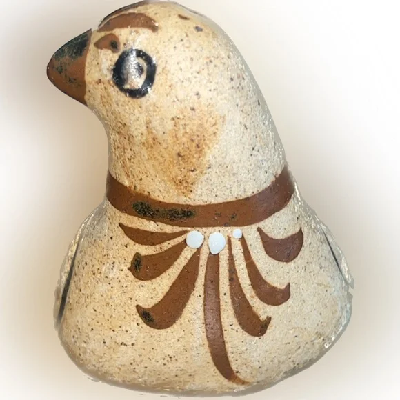 Vintage Signed Netzi Mexico Sandstone Pottery Bird Figurine Acapulco Souvenir - Picture 6 of 9